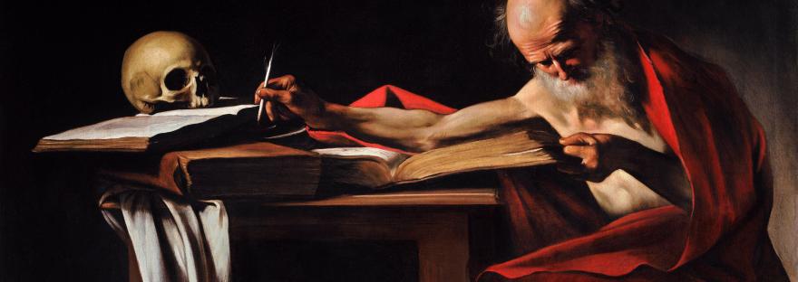 Caravaggio. San Jerónimo escribiendo